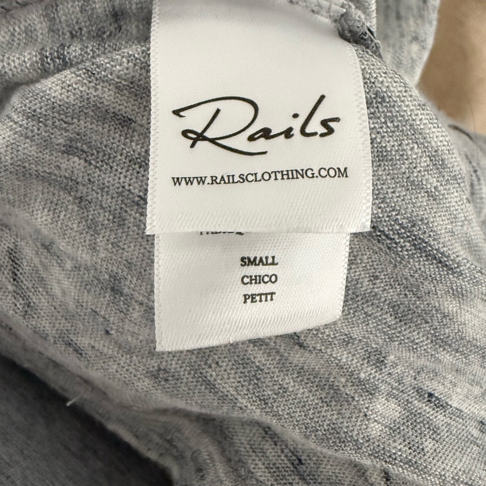 Rails Sami Grey Thunder Long Sleeve Tee | NWOT | Size Small | Soft Cotton Top - Picture 4 of 6